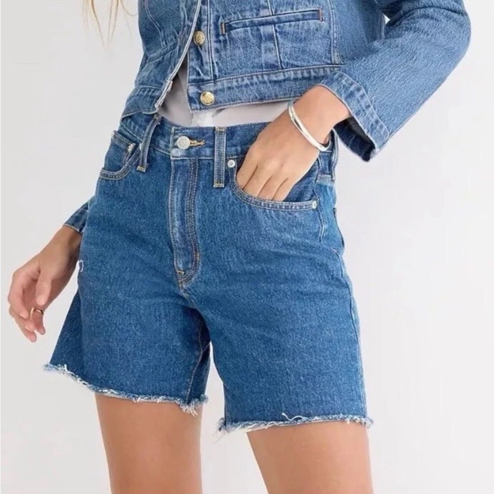 J Crew size 24 mid-length blue denim shorts BK708